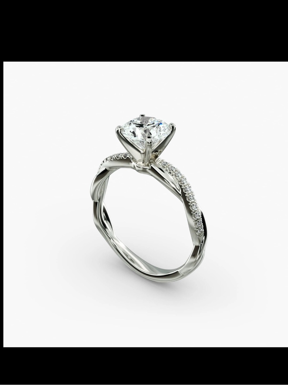 GIA-Certified 0.82ct E/VVS2 Diamond Engagement Ring – Blue Nile Petite Twist Set